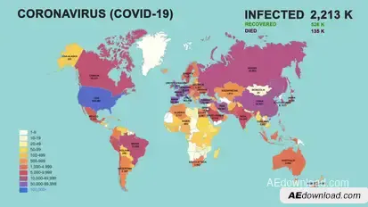 Infection map Infographics template preview