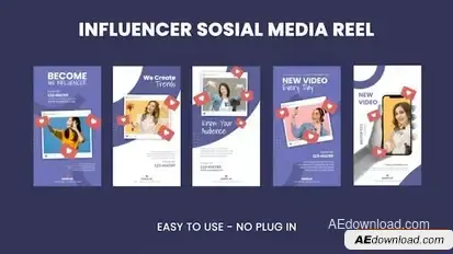 Influencer Social Media Reel V1 Openers template preview