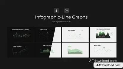 Infographic - Line Graphs / AE Infographics template preview