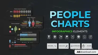 Infographic - People Charts Infographics template preview