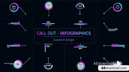 Infographic Call Out Gradient Infographics template preview