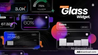 Infographic Glass Widget Infographics template preview