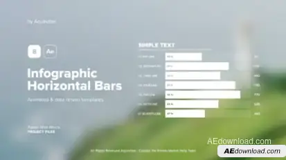 Infographic Horizontal Bar Charts Infographics template preview