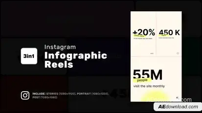 Infographic Reels Infographics template preview