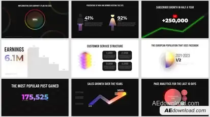 Infographic Scenes - Social Media / AE Infographics template preview