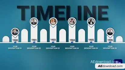 Infographic Timelines Video Displays template preview