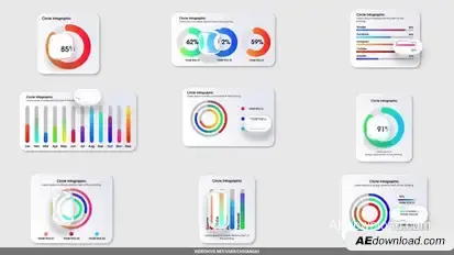 Infographics Glass Titles Titles template preview