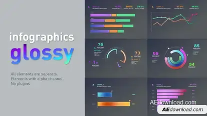 Infographics glossy Infographics template preview