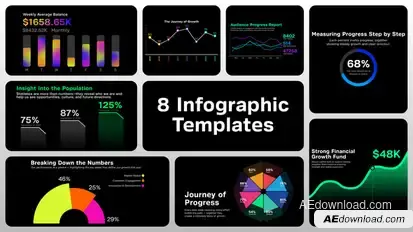 Infographics Number Counter Template Video Displays template preview