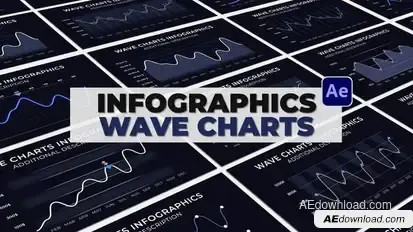 Infographics Wave Charts Infographics template preview