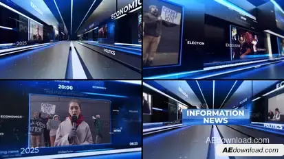 Information News broadcast-packages template preview