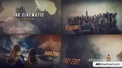 Ink Cinematic Slideshow Video Displays template preview