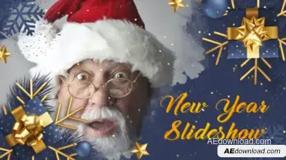 Ink Merry Christmas Slideshow Video Displays template preview