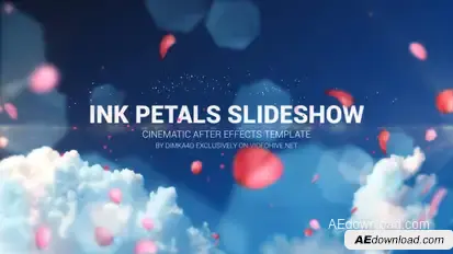 Ink Petal Slideshow Video Displays template preview