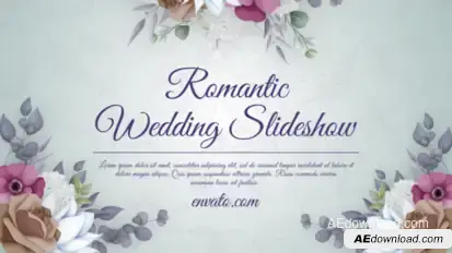 Ink Romantc Wedding Slideshow Video Displays template preview
