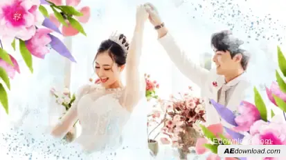 Ink Romantc Wedding Slideshow Video Displays template preview