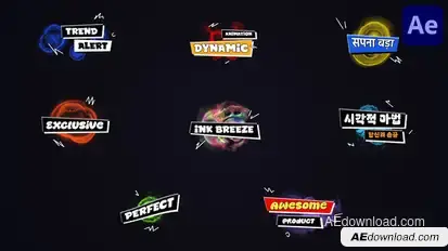 Ink Titles for After Effects Titles template preview