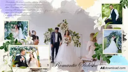 Ink Wedding Slideshow Video Displays template preview