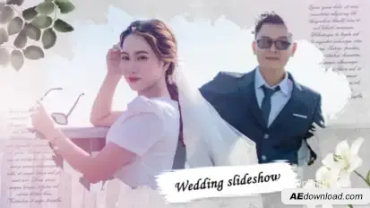 Ink Wedding Slideshow Video Displays template preview