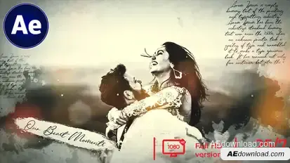Ink Wedding Slideshow || Brush Wedding Slideshow Video Displays template preview