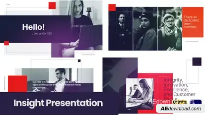 Insight Presentation Video Displays template preview