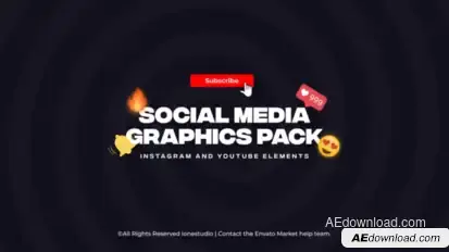 Instagram & Youtube Elements | Social Media Pack broadcast-packages template preview
