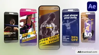 Instagram - Fitness 02 Video Displays template preview