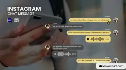 Instagram Chat Message Elements template preview