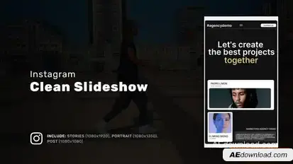 Instagram Clean Slideshow Openers template preview