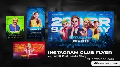Instagram Club Flyer Product Promo template preview