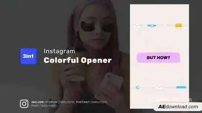 Instagram Colorful Opener - Reels, TikTok Post, Stories Openers template preview