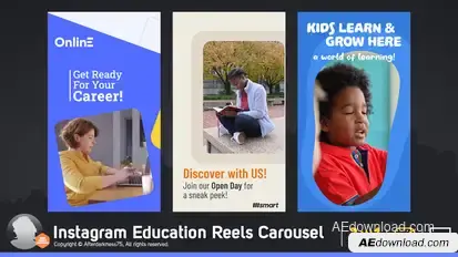 Instagram Education Reels Carousel Product Promo template preview