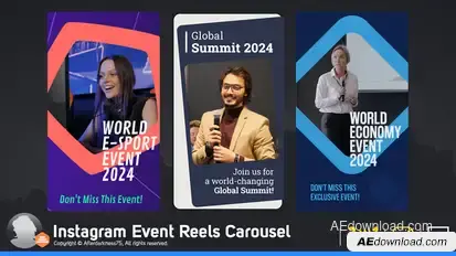 Instagram Event Promo Reels Carousel Product Promo template preview