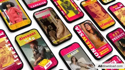Instagram Fashion Stories Video Displays template preview