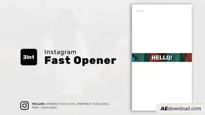 Instagram Fast Opener Openers template preview