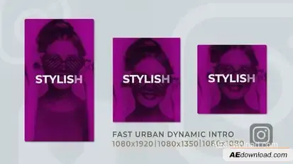 Instagram Fast Urban Dynamic Intro Openers template preview