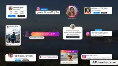 Instagram Follow Elements Titles template preview