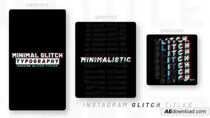 Instagram Glitch Titles Titles template preview