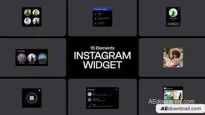 Instagram Interface Elements template preview