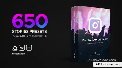 Instagram Library - Stories Presets Package Product Promo template preview