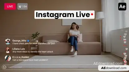 Instagram Live Elements template preview