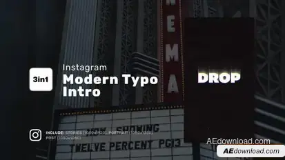 Instagram Modern Typo Intro Openers template preview