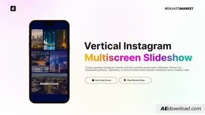 Instagram Multiscreen Slideshow Openers template preview