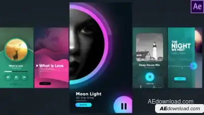 Instagram Music Stories Elements template preview