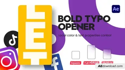 Instagram Opener Video Displays template preview