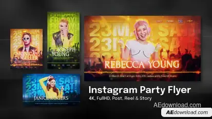 Instagram Party Flyer Product Promo template preview