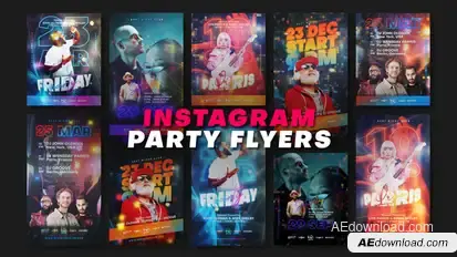 Instagram Party Flyers Product Promo template preview