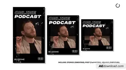 Instagram Podcast Intro | AE Titles template preview