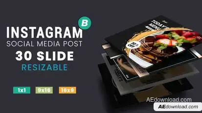 Instagram Post Fashion & Food Product Promo template preview