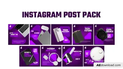 Instagram post pack Openers template preview